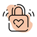 icon of a lock with a heart