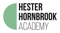 Hester Hornbrook Academy logo with green eclipse