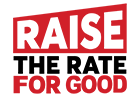 Rate the rate for good logo