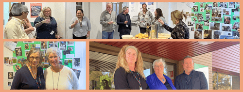 series of photos of the palliative care team